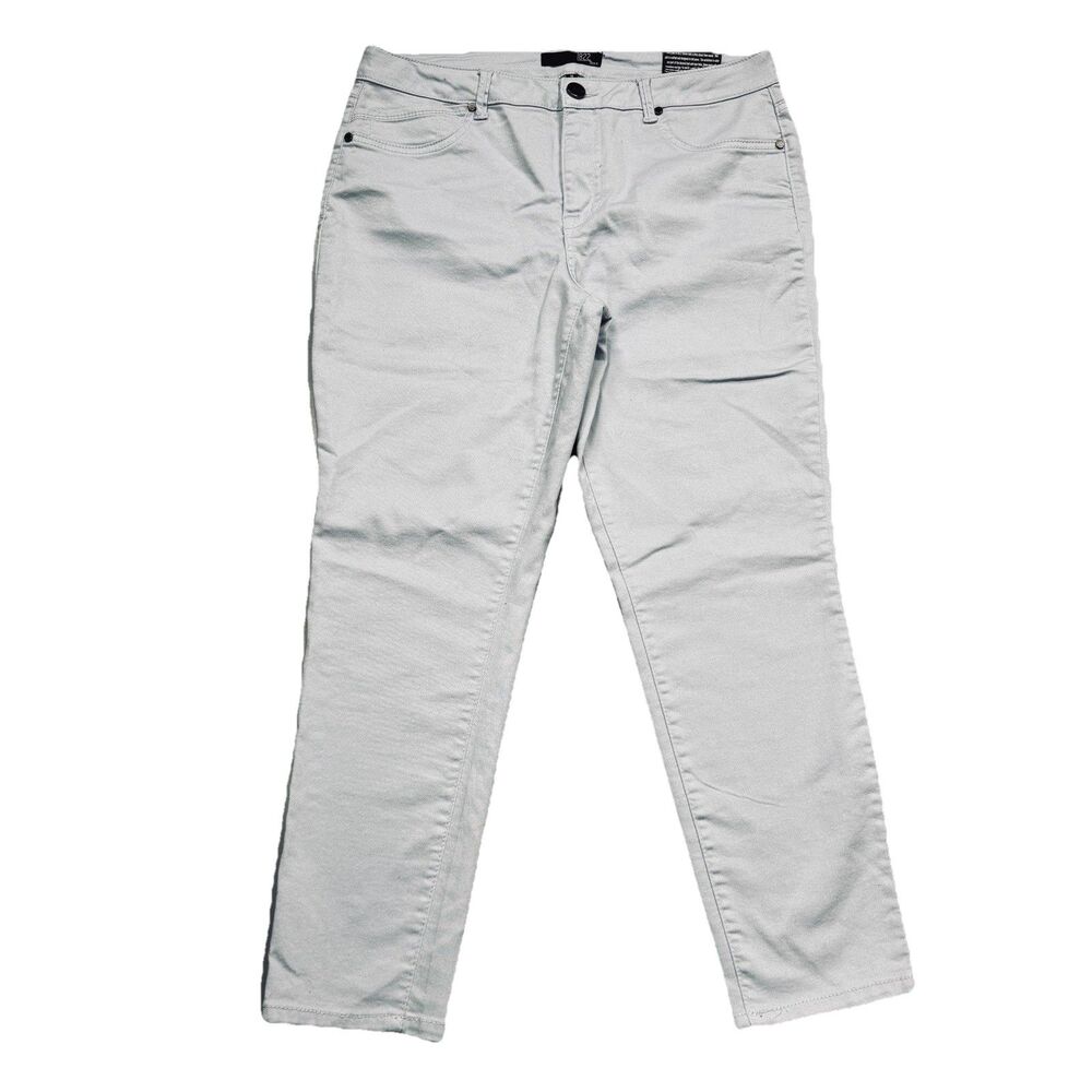 1822 Ankle Skinny Pants 14/16 (34x26) Light Blue High Mid Stretch Womens New